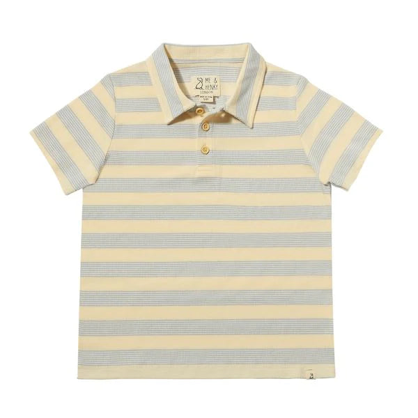 Polreath Polo | Grey & Cream Stripe