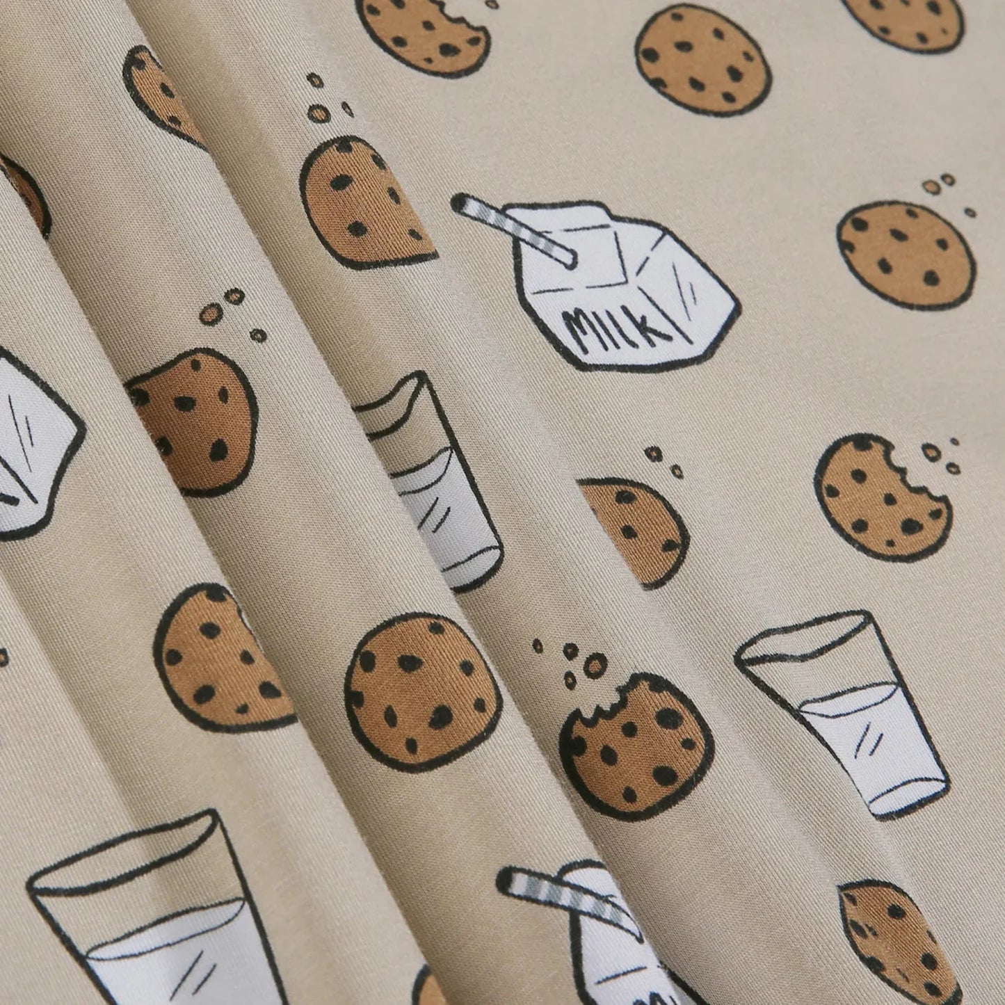 Cookies and Milk Zip Romper