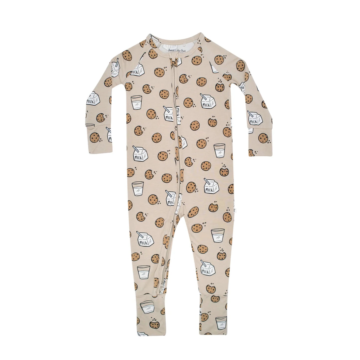 Cookies and Milk Zip Romper