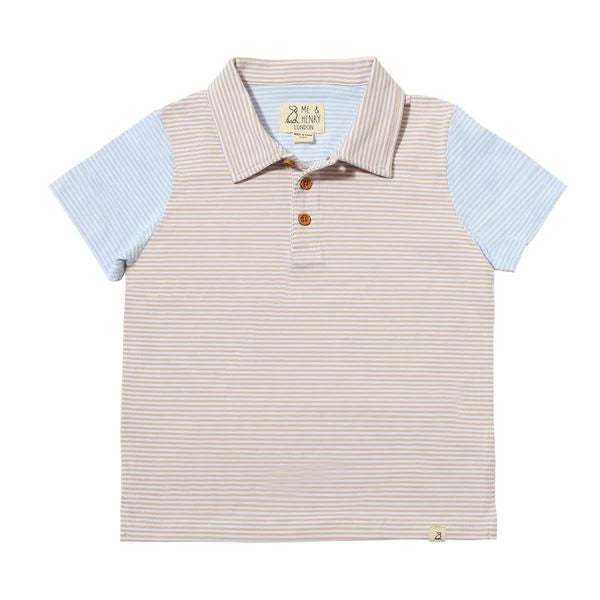 Halyard Polo | Beige & Sky