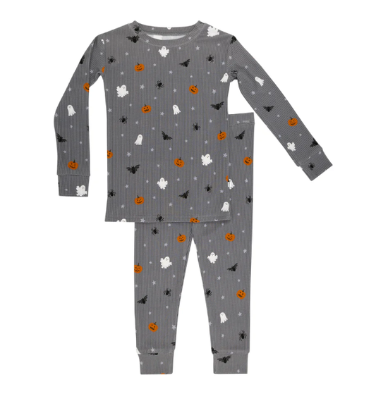 Halloween Boo Crew Small Ribbed Two-Piece Set