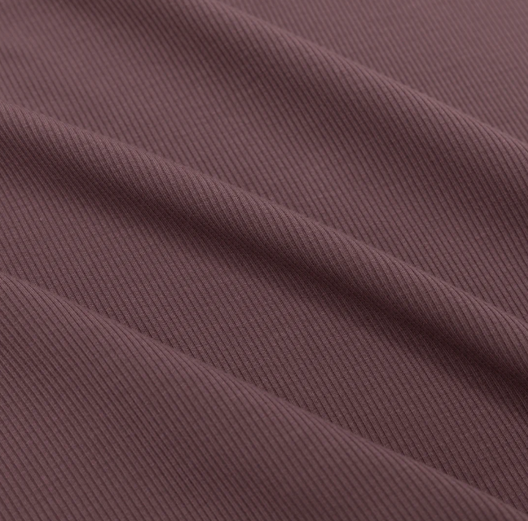 Plum Small Ribbed Two-Piece Set