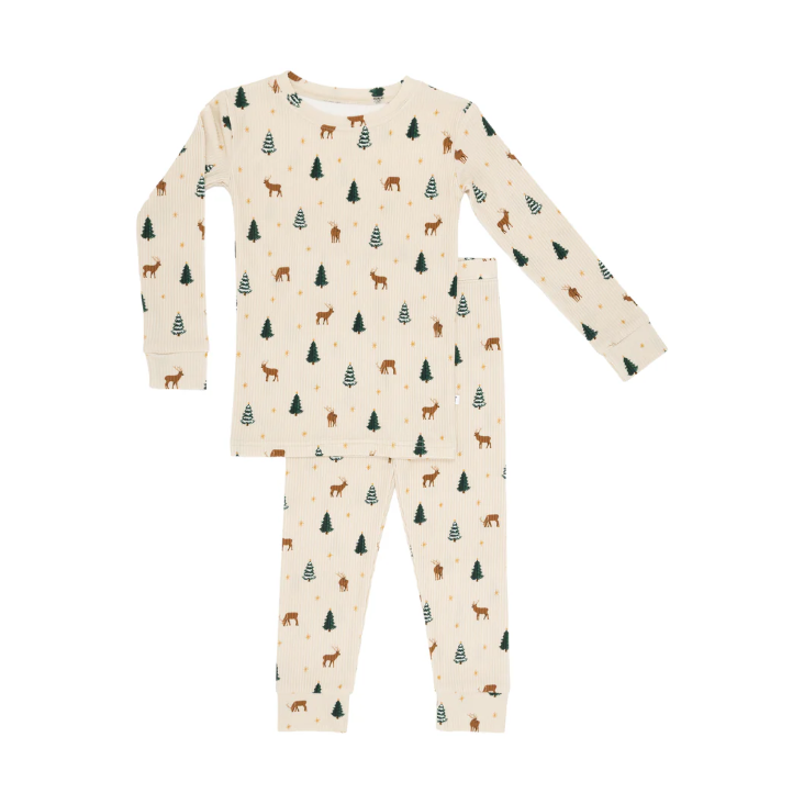 Reindeer Forest Small Ribbed Two-Piece Set