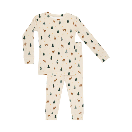 Reindeer Forest Small Ribbed Two-Piece Set