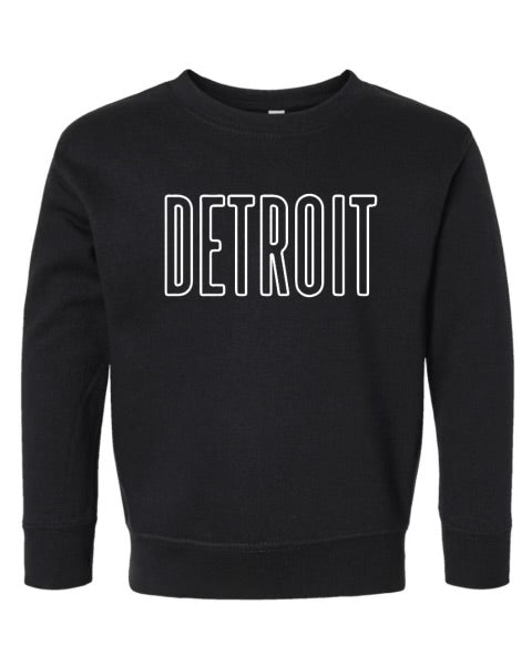 Adult Detroit Black Crewneck