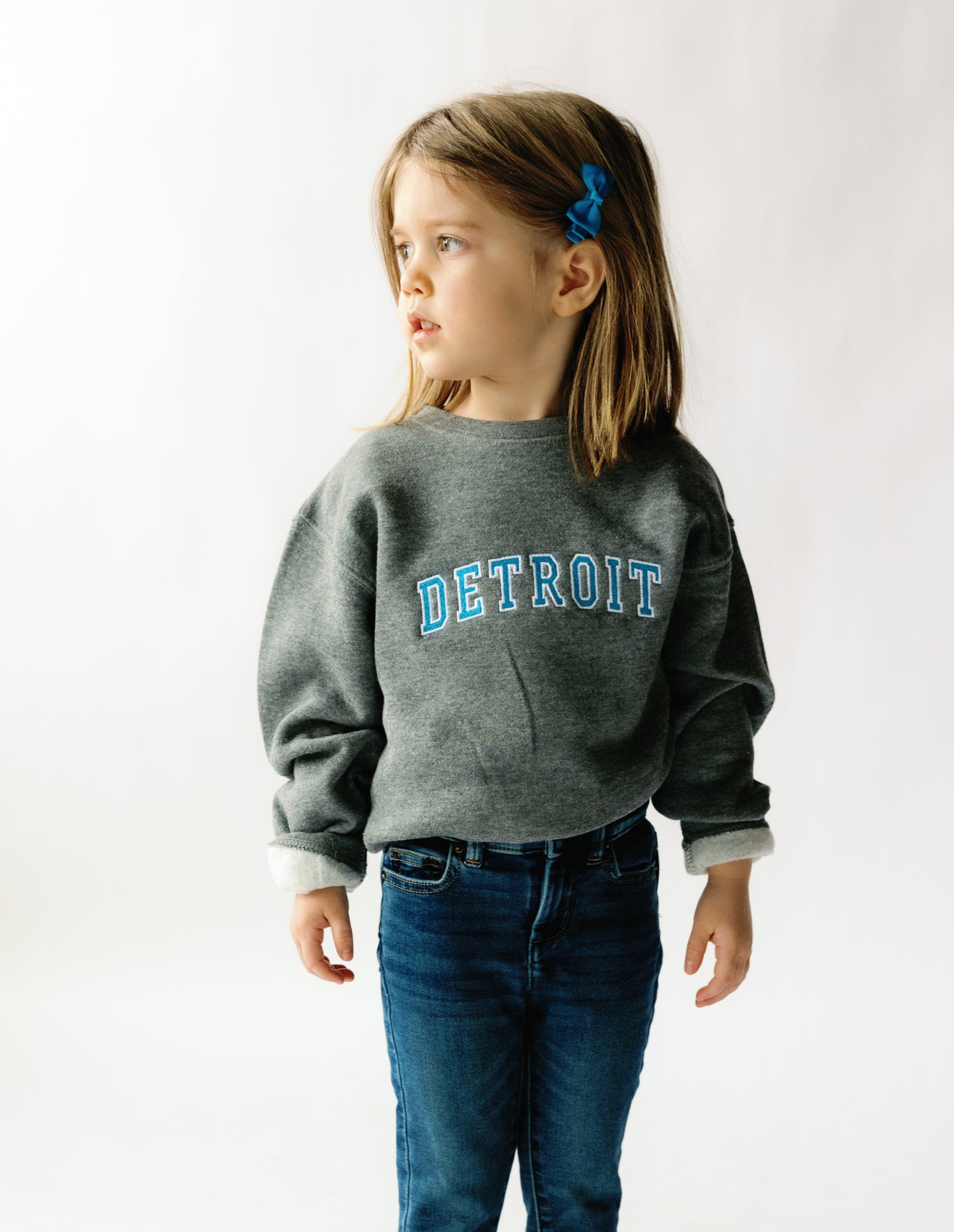 Toddler Detroit Embroidered Crewneck