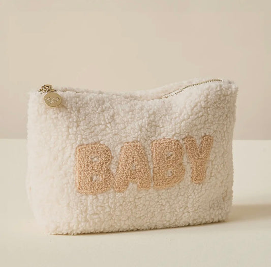 Sherpa Zippered Teddy Pouch | Baby