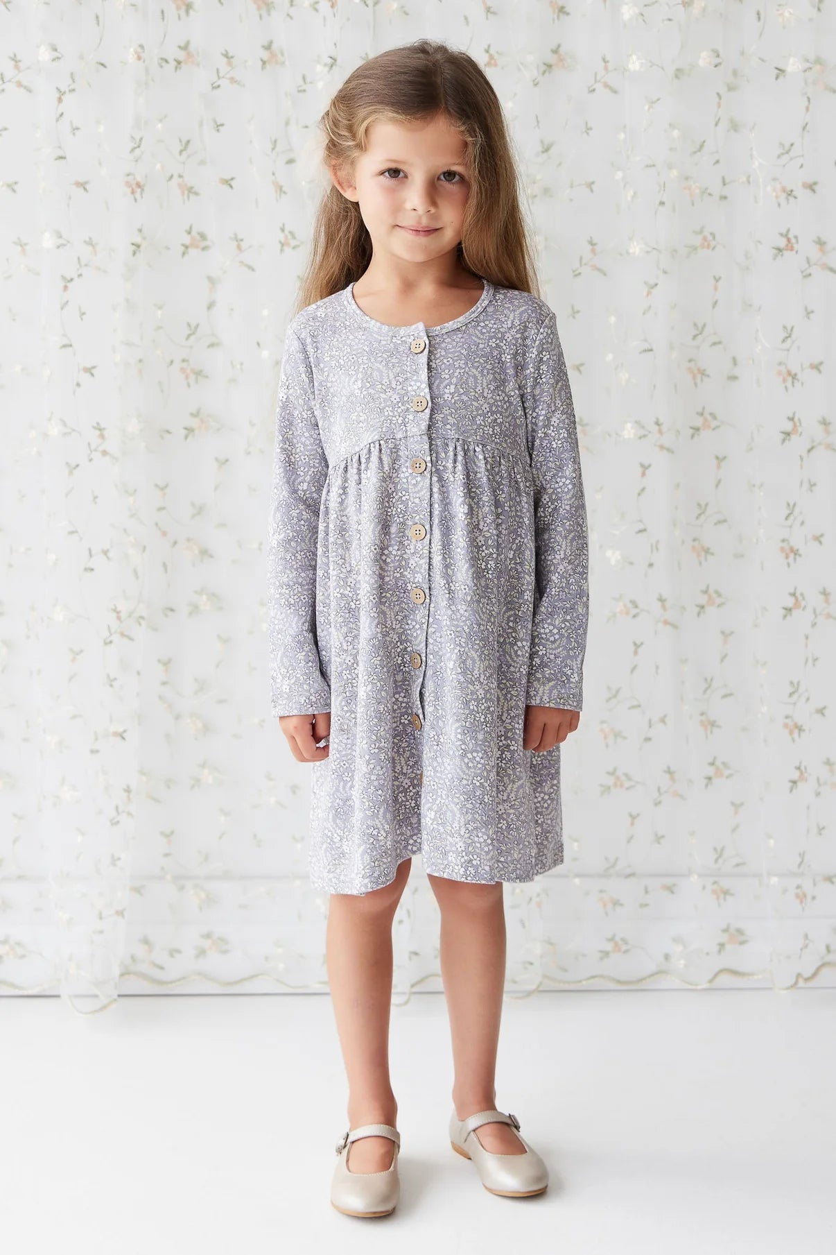 Organic Cotton Poppy Dress / April Lilac