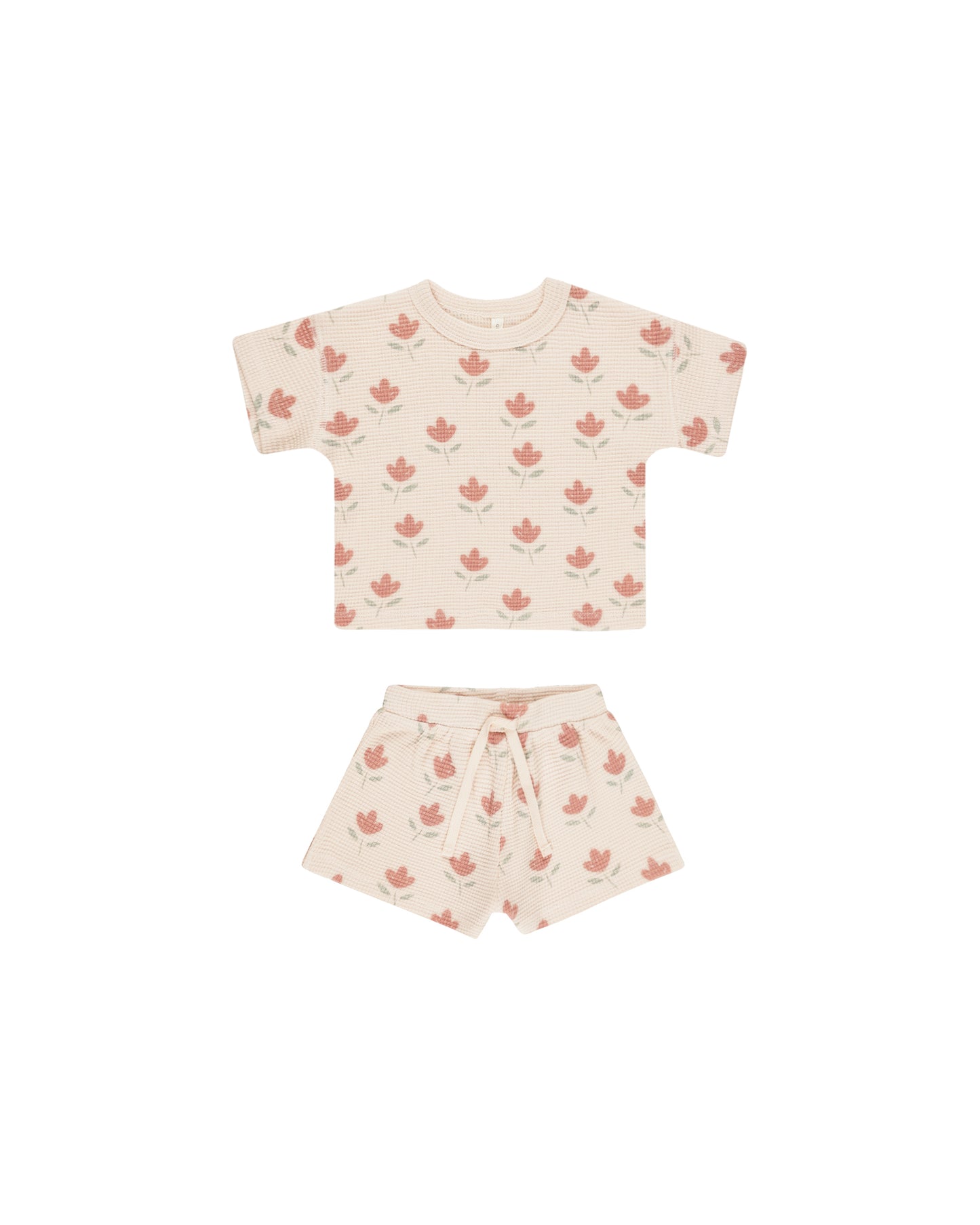 Waffle Tee + Short Set | | Tulips