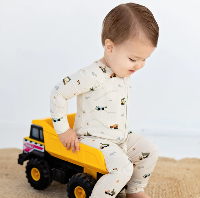 Construction Zip Romper