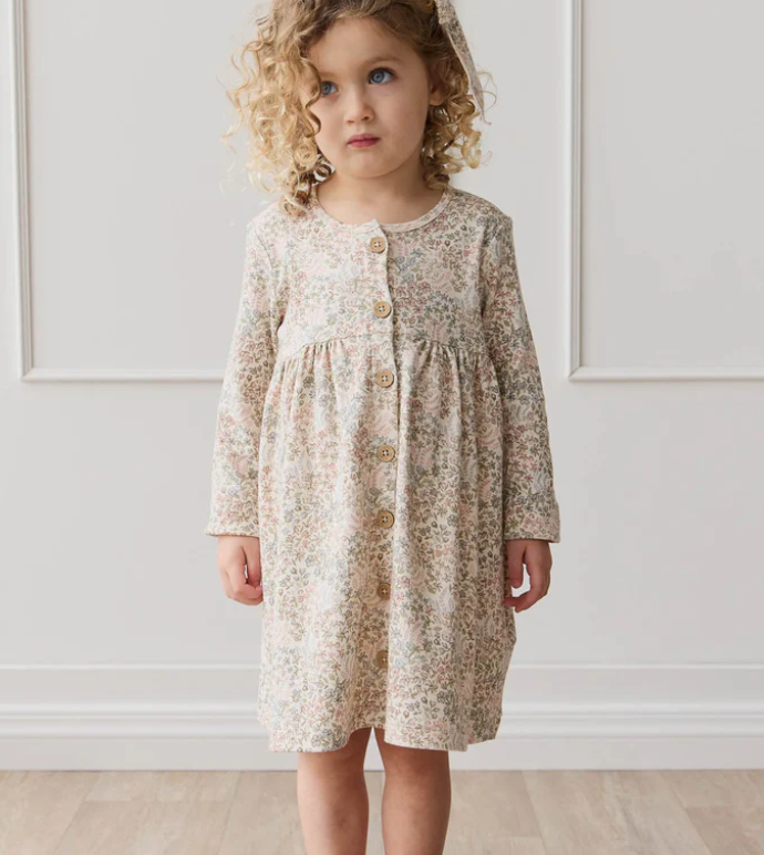 Organic Cotton Poppy Dress / April Glacier