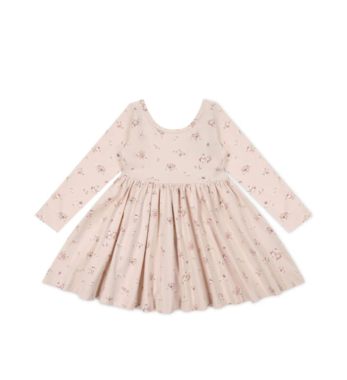 Organic Cotton Tallulah Dress / Petite Fleur Soft Peony