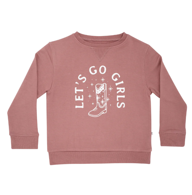 Let's Go Girls Rose Bamboo French Terry Pullover