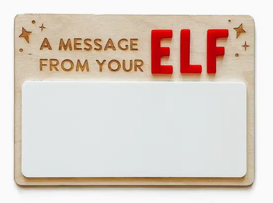 A Message from Your Elf, Christmas Elf Dry Erase Sign