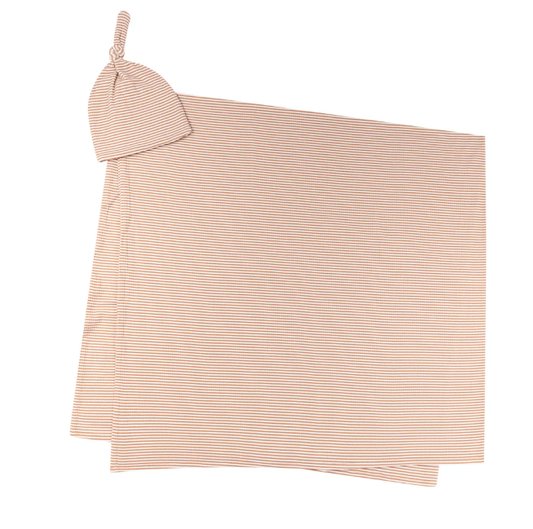 Honey Stripe Small Ribbed Swaddle Set