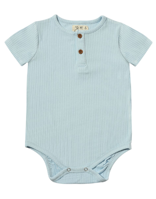 Jibe Onesie | Blue Ribbed