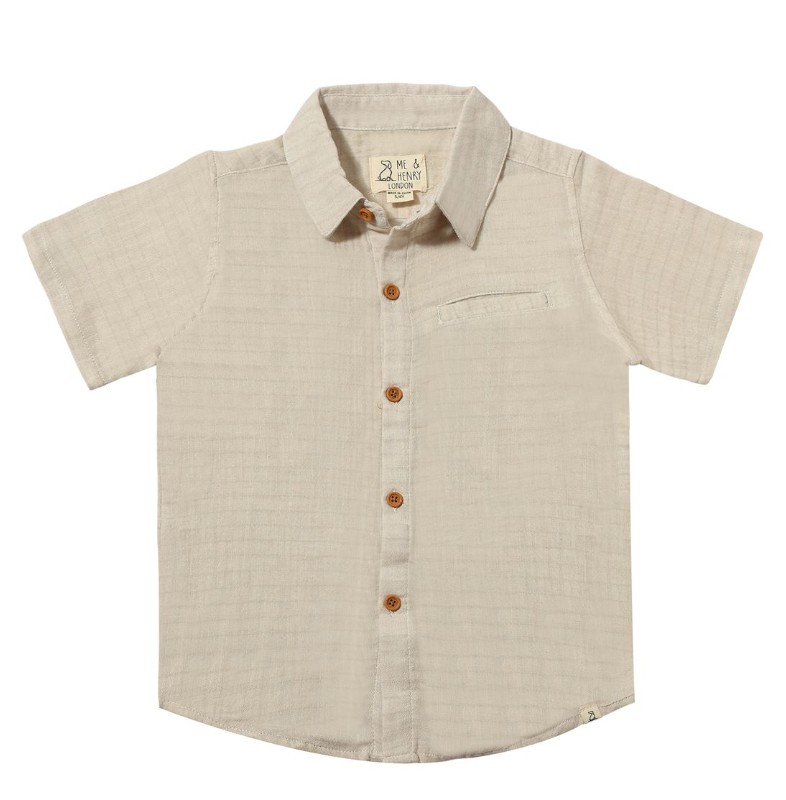 Newport Woven Shirt | Beige Gauze