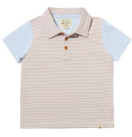 Halyard Polo | Beige & Sky