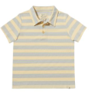 Polreath Polo | Grey & Cream Stripe