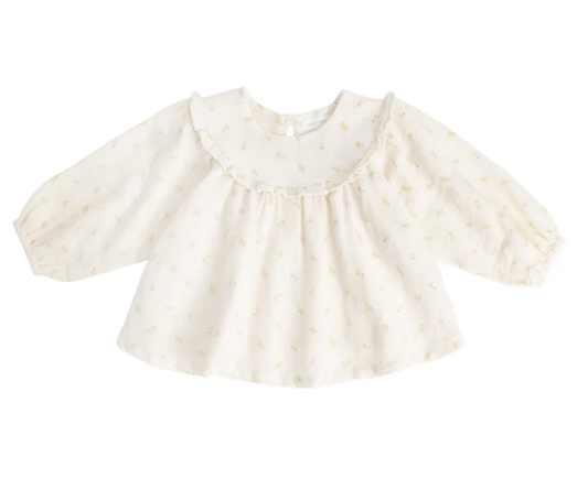 Organic Cotton Muslin Amira Blouse - Vintage Ditsy