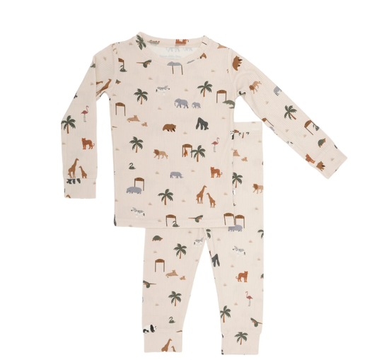 Zoo Day Small Ribbed Two-Piece Set