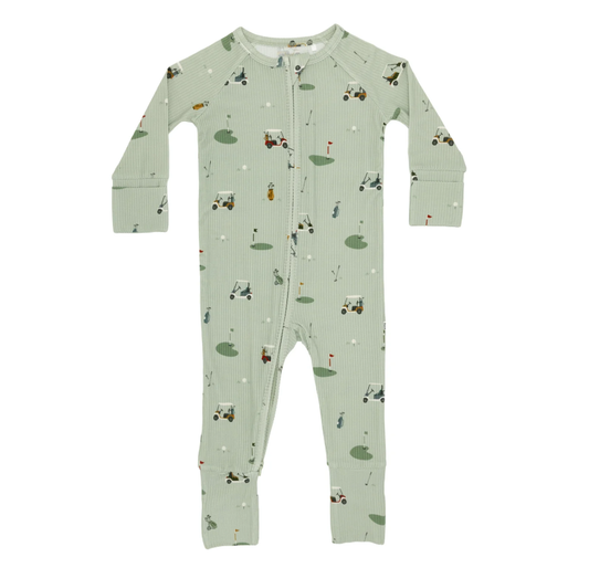 Golf Small Ribbed Zip Romper