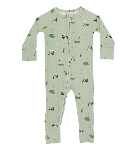 Golf Small Ribbed Zip Romper