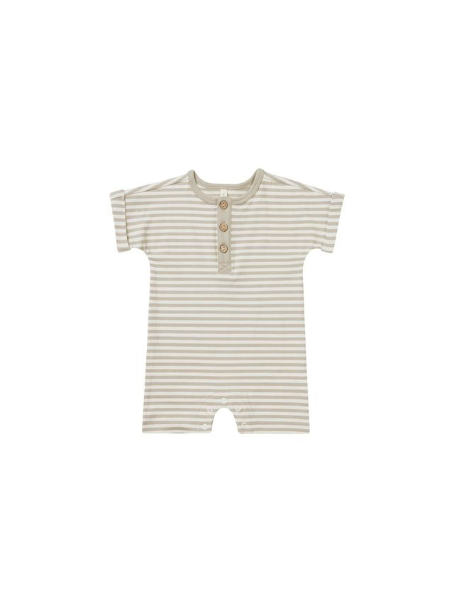 short sleeve one-piece || ash stripe