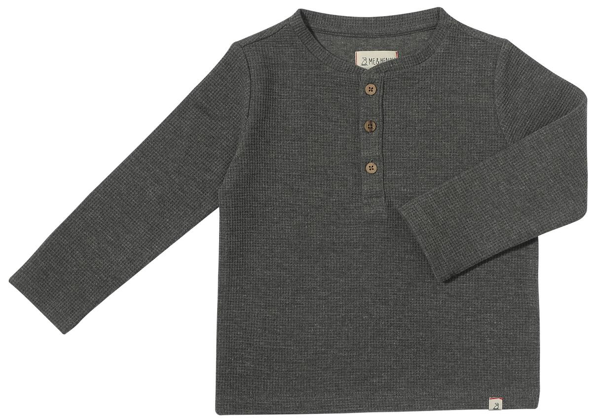 Harvard Henley | Charcoal Waffle