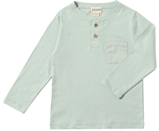 Harvard Henley | Pale Mint