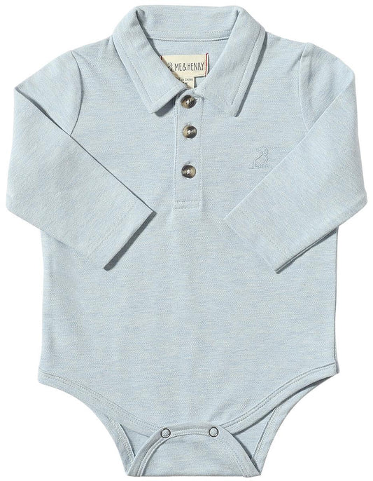 Polo Onesie / Pale Blue