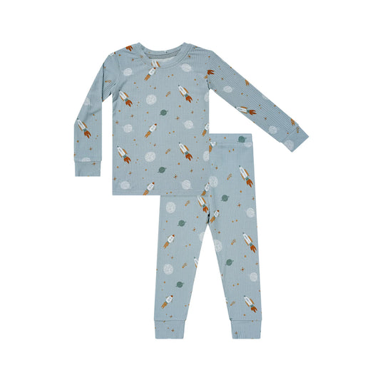 Brave Little Ones Space Explorers Two Piece Bamboo Pajamas Set